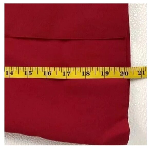 VTG Astra Womens 12 Classic Red Microfiber A-Line Flap Front Side Zip Skort - Picture 7 of 13